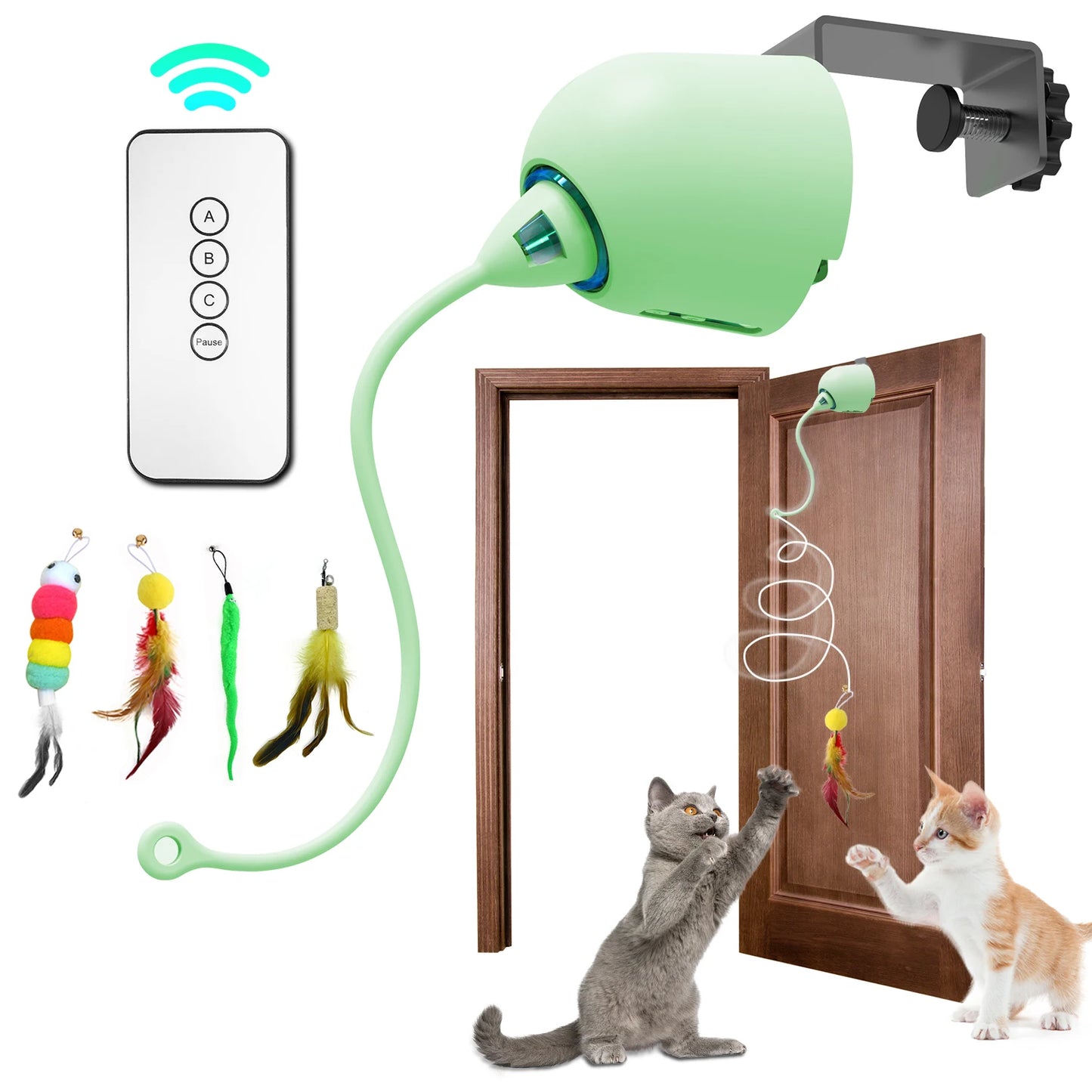 Interactive Cat Whack A Mole Toy – Automatic 7 Hole Mouse Game for Indoor Cats
