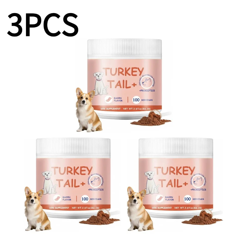 Bacon Flavor Pet Mushroom Powder – Daily Appetite Enhancer for Picky Cats and Dogs