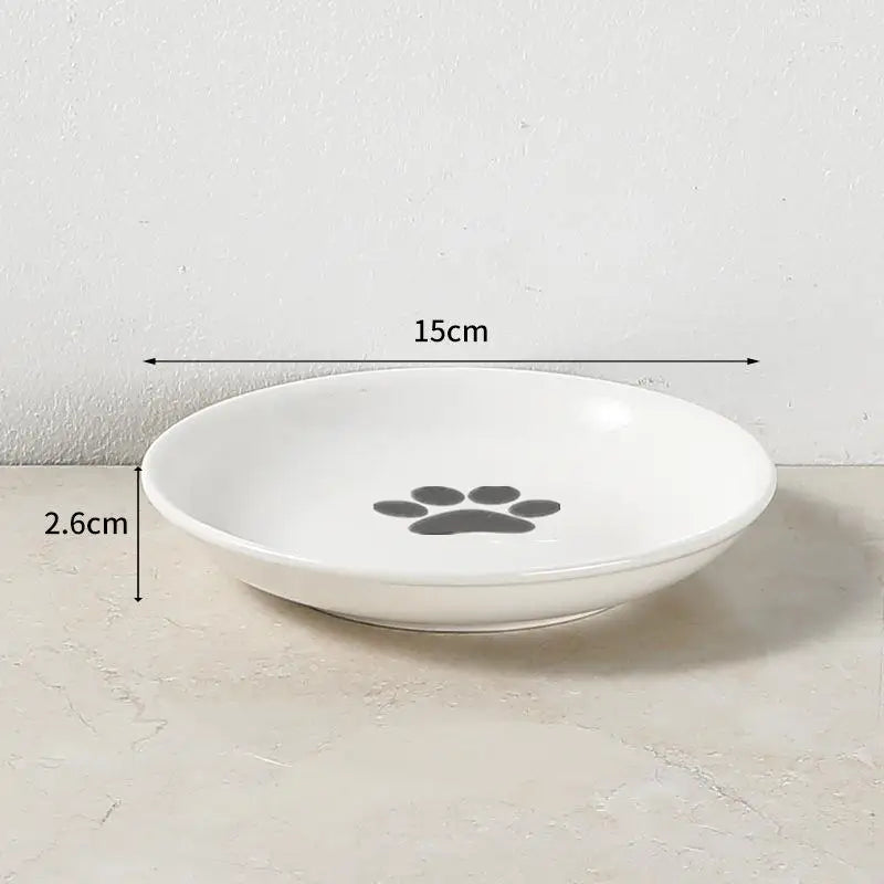 Ceramic Raised Pet Bowl – Food and Water Stand for Cats and Dogs