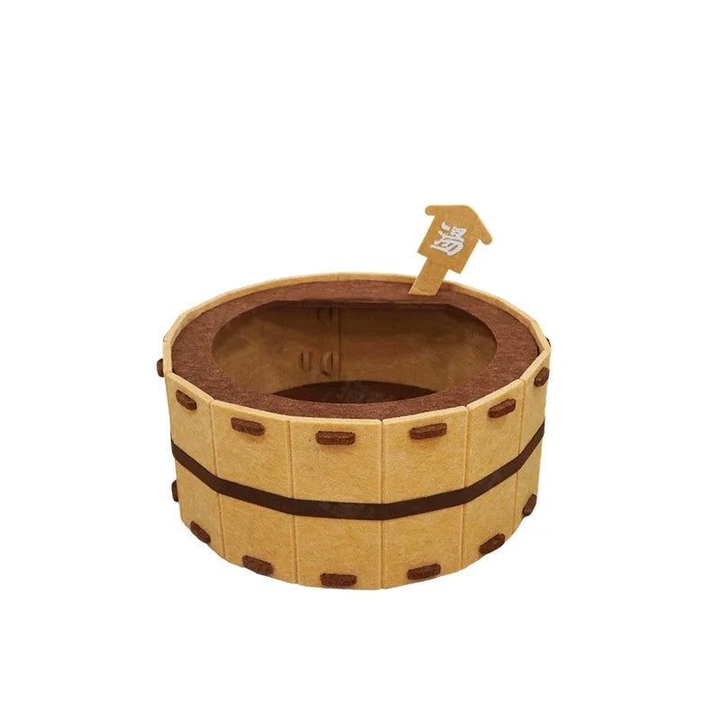 Sturdy Soft Comfortable Pet Nest Four Seasons Bathtub Cat House Fun Semi-Enclosed Felt Cat Bed For Claw Sharpening Sleeping