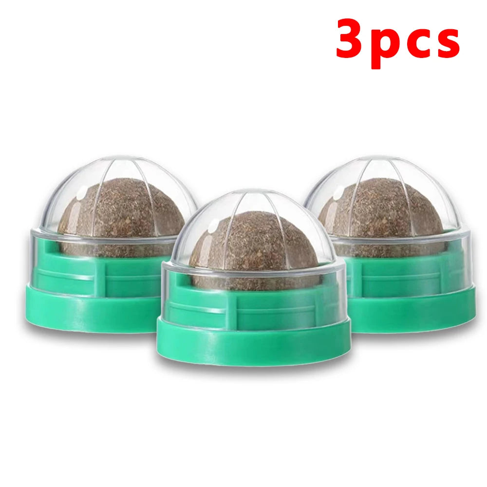 Catnip Ball Toy – Lickable Teeth Cleaning Chew Toy for Cats
