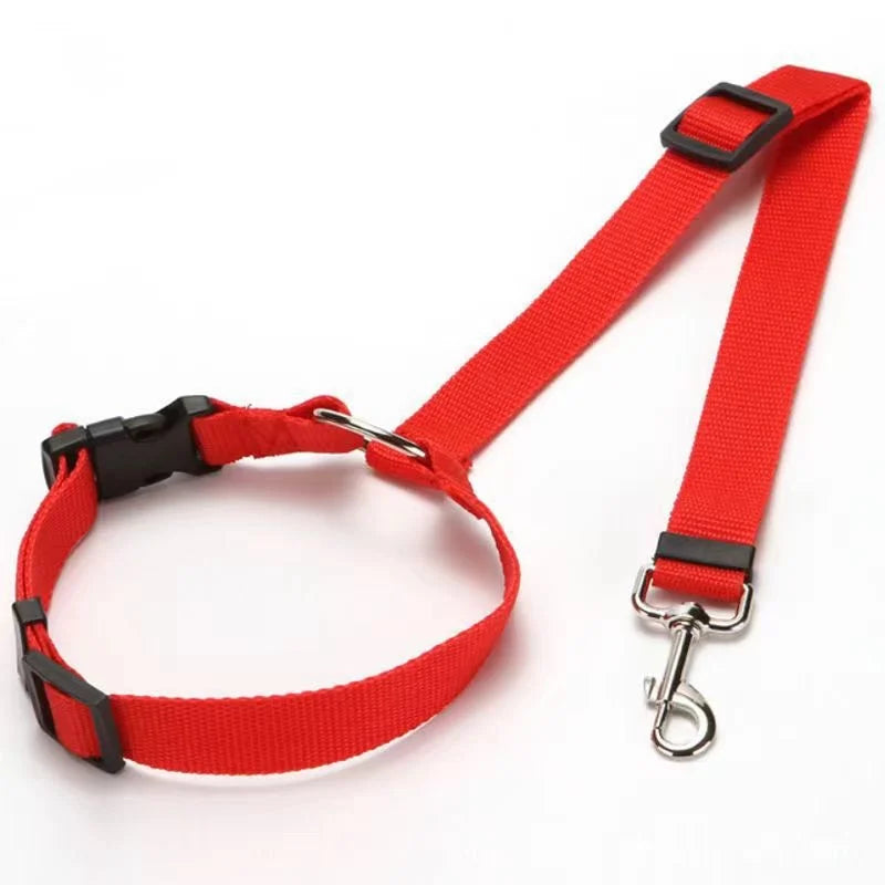 New Solid Two-in-one Dog Harness Leash Pet Car Seat Belt BackSeat Safety Belt Adjustable for Kitten Dogs Collar Pet Accessories