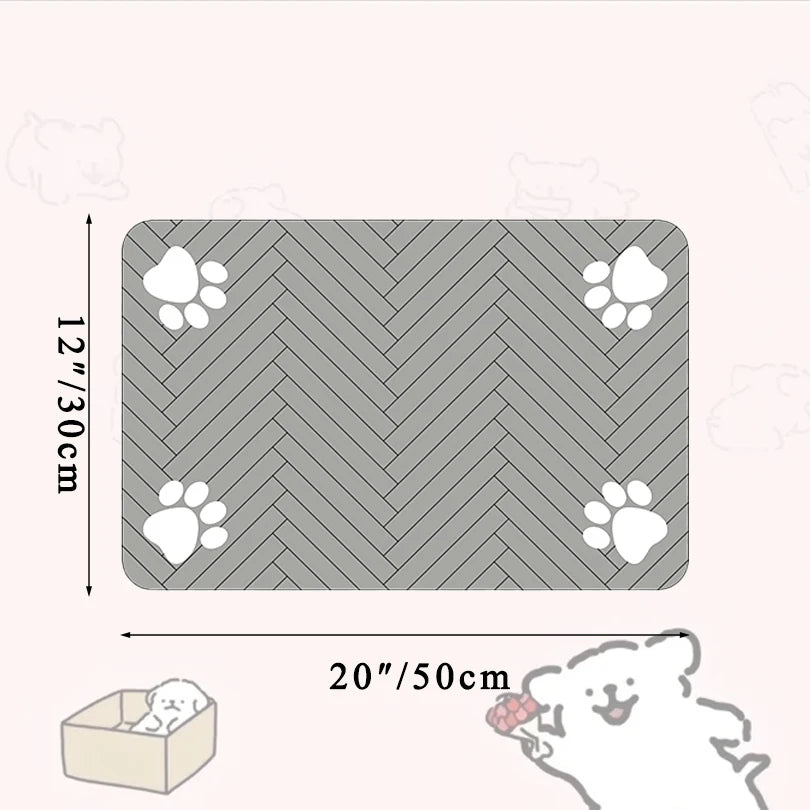 Waterproof Pet Feeding Placemat – Quick Dry Bowl Mat for Dogs and Cats