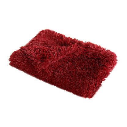 Fluffy Long Plush Pets Bed Blankets Pet Sleeping Mat Soft Cat Dog Blanket Comfortable Keep Warm Mats For Small Medium Large Dog