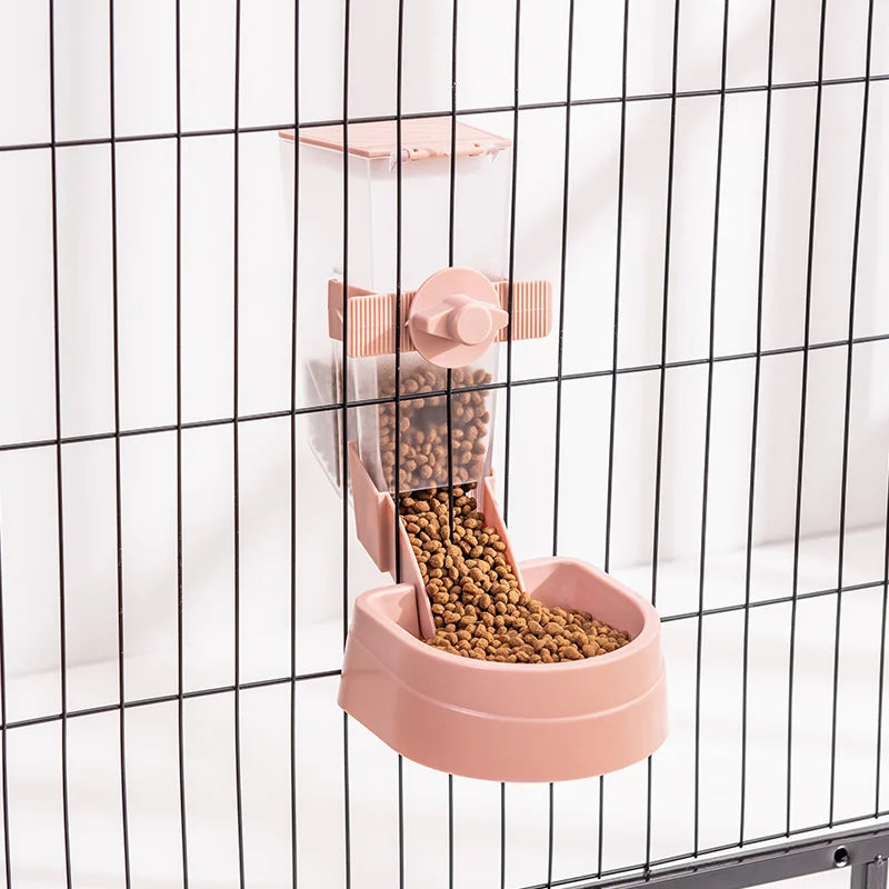 Automatic Hanging Pet Feeder – Cage Water and Food Dispenser for Cats, Dogs, Rabbits and Birds