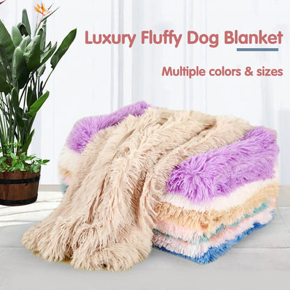 Fluffy Long Plush Pets Bed Blankets Pet Sleeping Mat Soft Cat Dog Blanket Comfortable Keep Warm Mats For Small Medium Large Dog