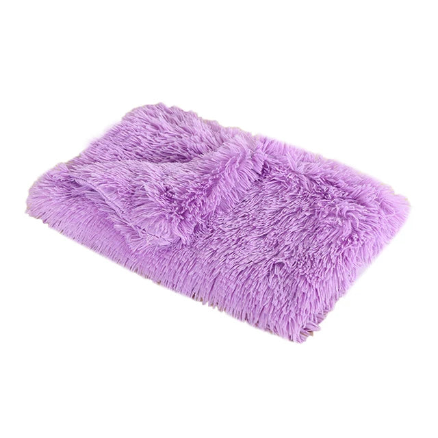 Fluffy Long Plush Pets Bed Blankets Pet Sleeping Mat Soft Cat Dog Blanket Comfortable Keep Warm Mats For Small Medium Large Dog