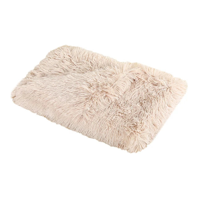 Fluffy Long Plush Pets Bed Blankets Pet Sleeping Mat Soft Cat Dog Blanket Comfortable Keep Warm Mats For Small Medium Large Dog