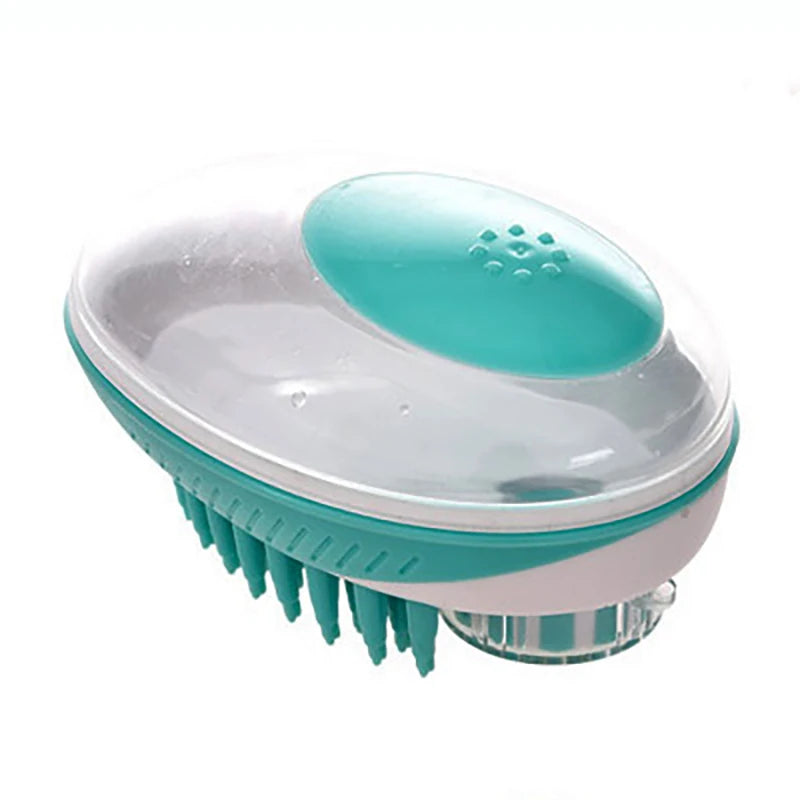 2 in 1 Pet Bath Brush – Soft Silicone Massage Comb for Dog and Cat Grooming