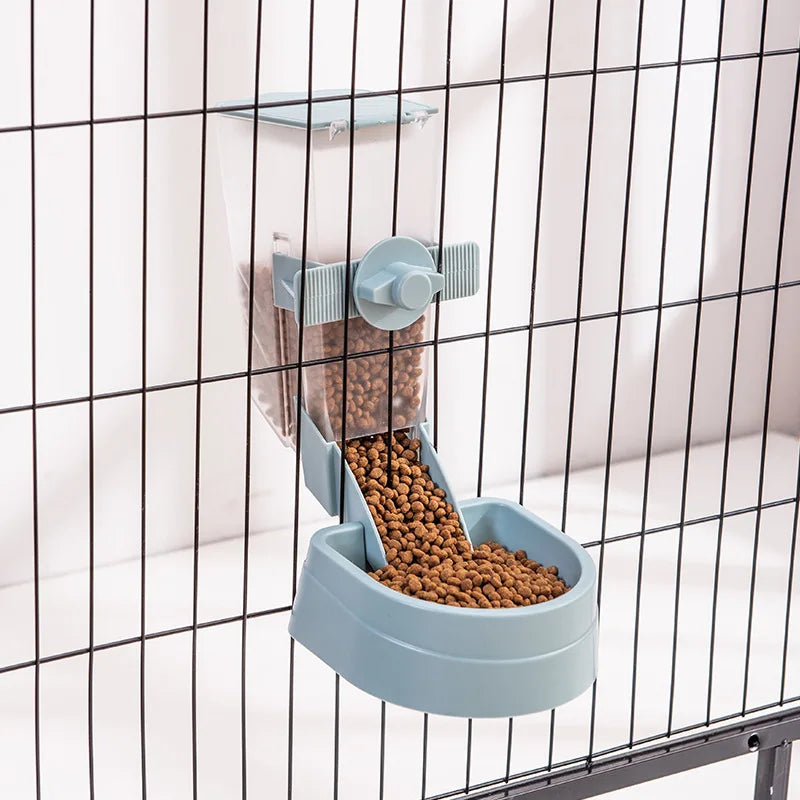 Automatic Hanging Pet Feeder – Cage Water and Food Dispenser for Cats, Dogs, Rabbits and Birds