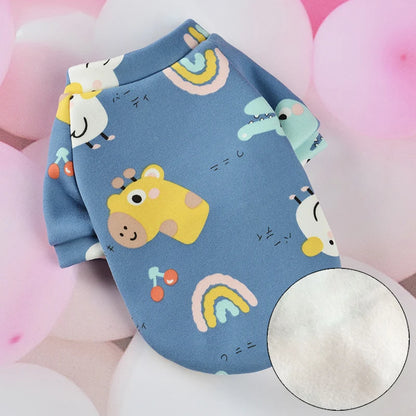 Winter Warm Pet Clothes for Small Dogs French Bulldog Yorkshire Sweatshirt Cozy Puppy Dog Sweater Hoodie mascotas gotas Clothing