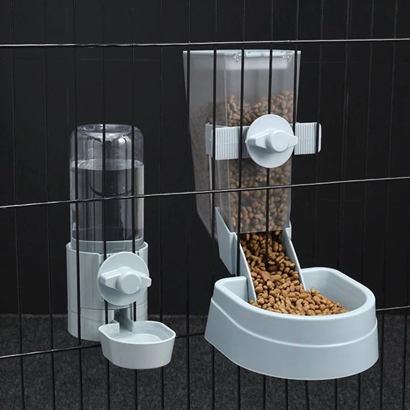 Automatic Hanging Pet Feeder – Cage Water and Food Dispenser for Cats, Dogs, Rabbits and Birds