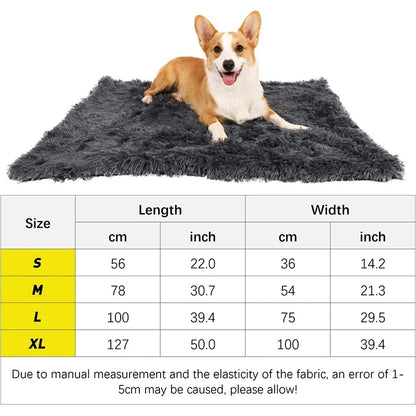 Fluffy Long Plush Pets Bed Blankets Pet Sleeping Mat Soft Cat Dog Blanket Comfortable Keep Warm Mats For Small Medium Large Dog