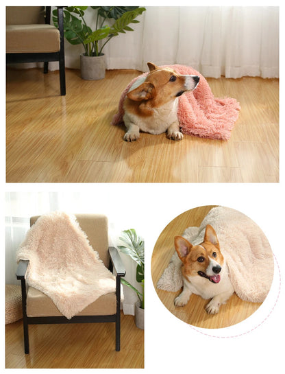 Fluffy Long Plush Pets Bed Blankets Pet Sleeping Mat Soft Cat Dog Blanket Comfortable Keep Warm Mats For Small Medium Large Dog