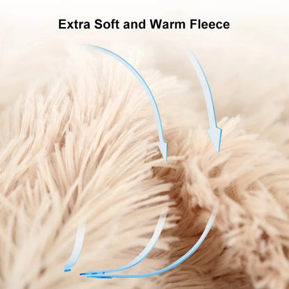 Fluffy Long Plush Pets Bed Blankets Pet Sleeping Mat Soft Cat Dog Blanket Comfortable Keep Warm Mats For Small Medium Large Dog