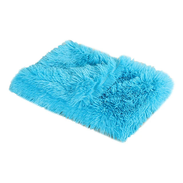 Fluffy Long Plush Pets Bed Blankets Pet Sleeping Mat Soft Cat Dog Blanket Comfortable Keep Warm Mats For Small Medium Large Dog