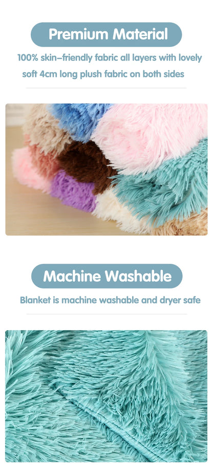 Fluffy Long Plush Pets Bed Blankets Pet Sleeping Mat Soft Cat Dog Blanket Comfortable Keep Warm Mats For Small Medium Large Dog