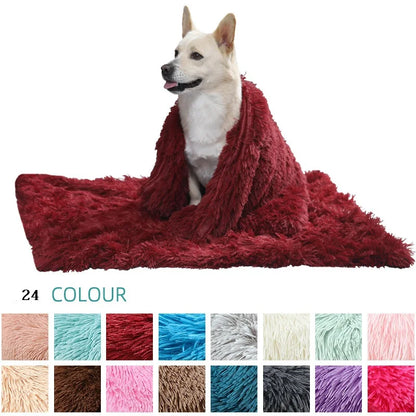 Fluffy Long Plush Pets Bed Blankets Pet Sleeping Mat Soft Cat Dog Blanket Comfortable Keep Warm Mats For Small Medium Large Dog