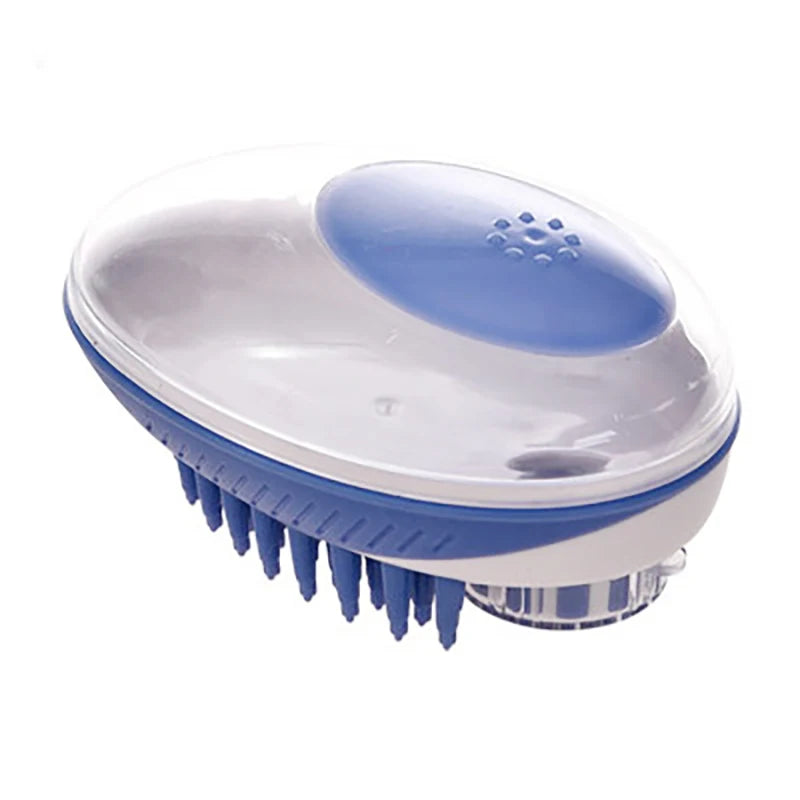 2 in 1 Pet Bath Brush – Soft Silicone Massage Comb for Dog and Cat Grooming