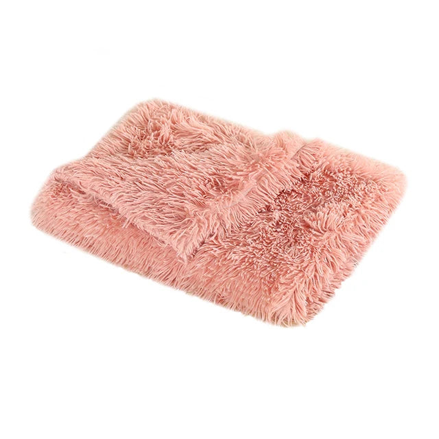 Fluffy Long Plush Pets Bed Blankets Pet Sleeping Mat Soft Cat Dog Blanket Comfortable Keep Warm Mats For Small Medium Large Dog