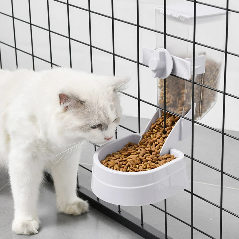 Automatic Hanging Pet Feeder – Cage Water and Food Dispenser for Cats, Dogs, Rabbits and Birds