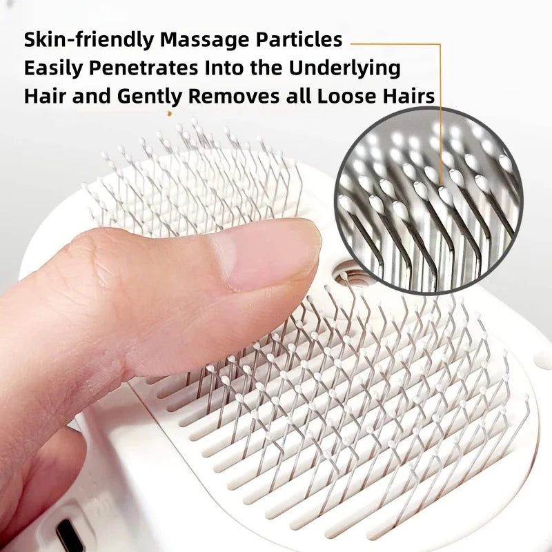 3 in 1 Electric Pet Hair Brush – Steam Spray Massage Comb for Dogs and Cats Hair Removal