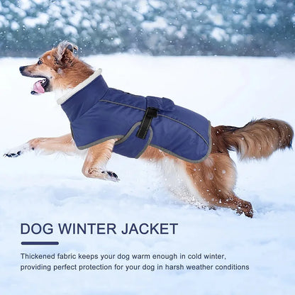 Large Dog Jacket Warm Dog Clothes Winter Coat French Bulldog Reflective Dog Cold Weather Coats Pet Snow Jacket