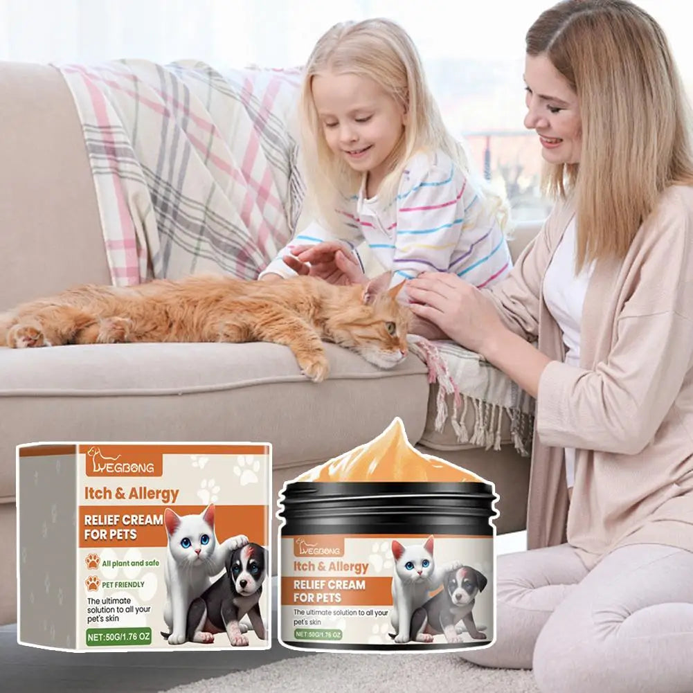 Pet Allergy and Itch Relief Cream for Dogs Cats Skin Health Care Cream 50g Skin Yeast Infections Ringworm Rashes