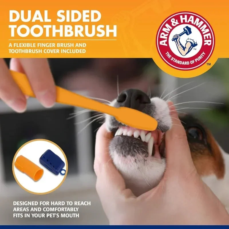 Pet Dental Care Kit – Toothpaste and Toothbrush Set for Dogs and Cats Plaque and Tartar Control