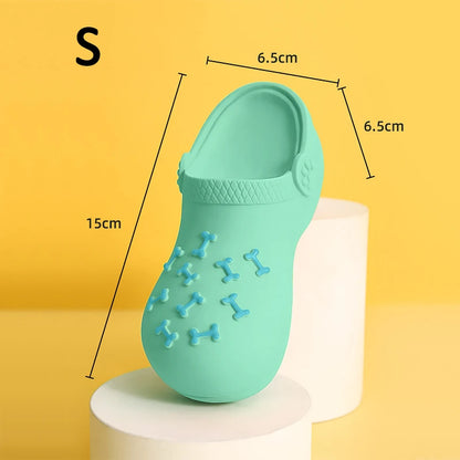 Dog Squeaky Latex Slipper Durable Chew Toy Teeth Cleaning Training Indoor Outdoor Play Small Medium Large Dogs Pet Supplies