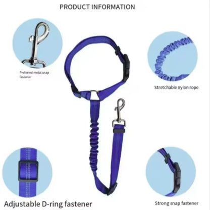 New Solid Two-in-one Dog Harness Leash Pet Car Seat Belt BackSeat Safety Belt Adjustable for Kitten Dogs Collar Pet Accessories