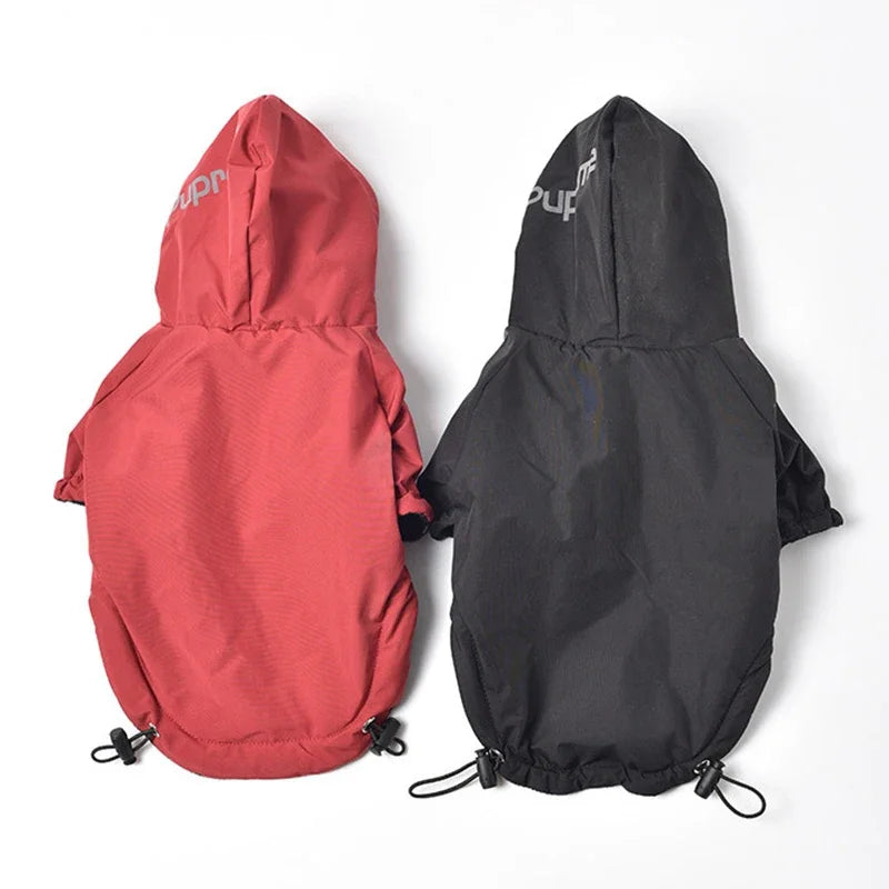 Autumn Winter Pet Dog Waterproof Warm Coat The Dog Face Cotton Hooded Jacket Small Dogs Cat Reflective Pet Clothes Winter Coat