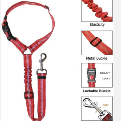 New Solid Two-in-one Dog Harness Leash Pet Car Seat Belt BackSeat Safety Belt Adjustable for Kitten Dogs Collar Pet Accessories