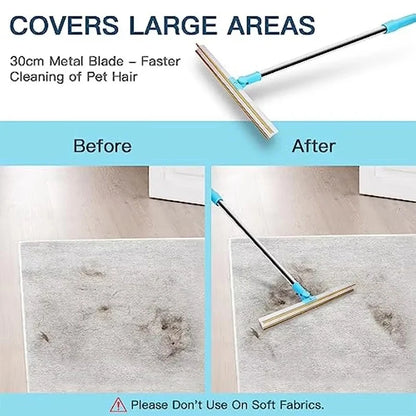 Pet Hair Remover Tool Set – Telescopic Handle Carpet Rake for Dog and Cat Hair Removal