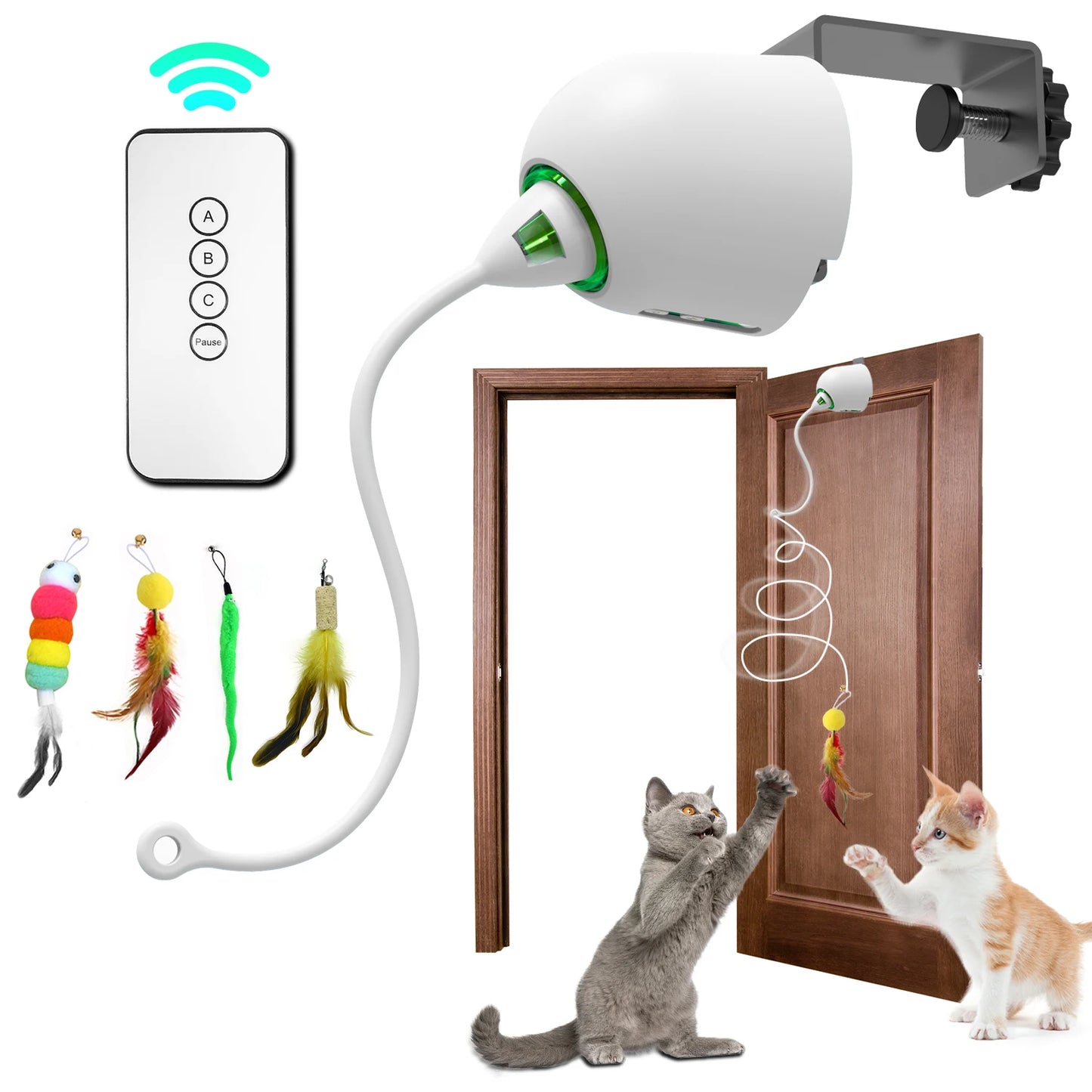 Interactive Cat Whack A Mole Toy – Automatic 7 Hole Mouse Game for Indoor Cats