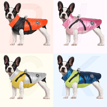 Winter Dog Harness Clothes Waterproof Warm Pet Dog Cotton Coat for Small Large Dogs Jacket French Bulldog Chihuahua Clothing Pug