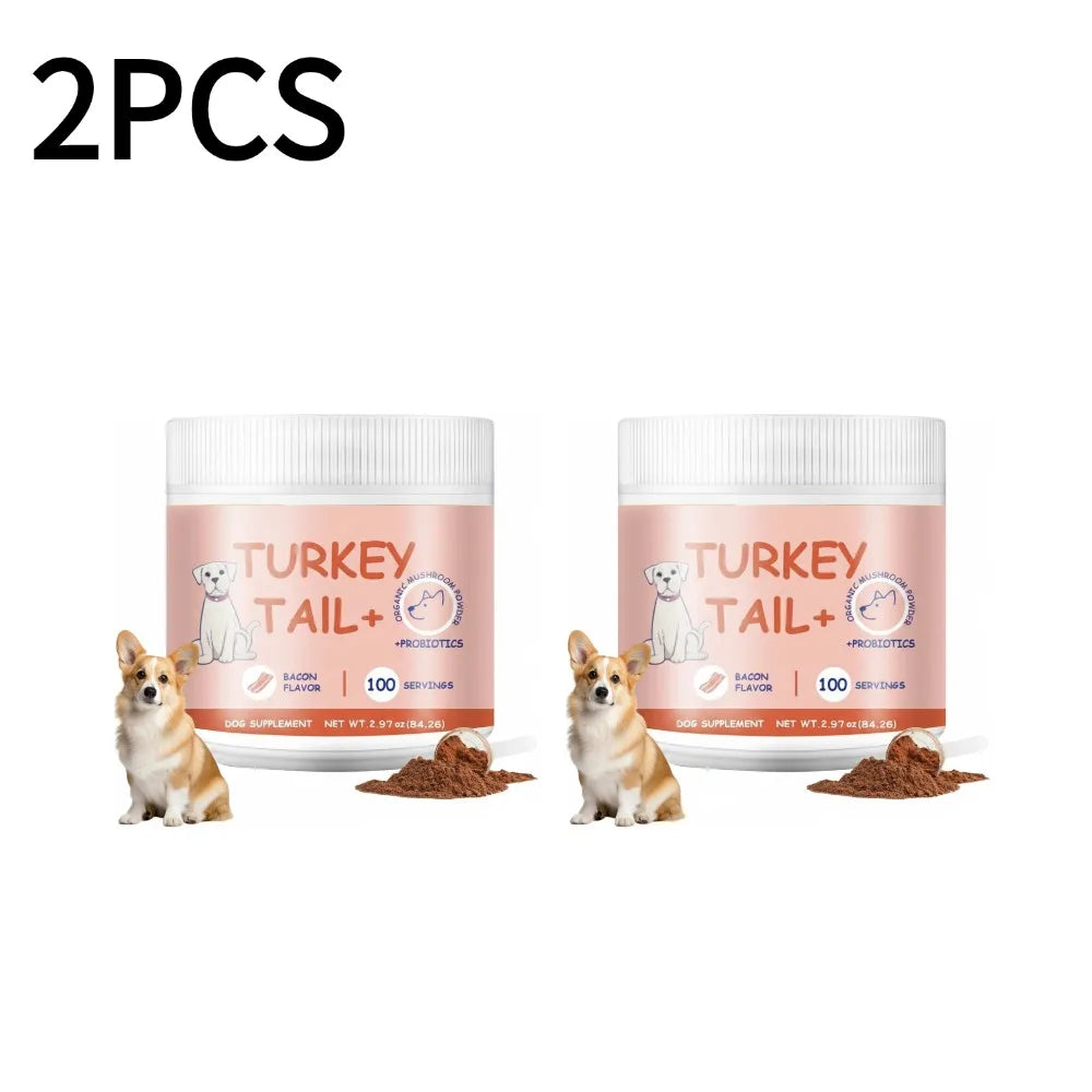 Bacon Flavor Pet Mushroom Powder – Daily Appetite Enhancer for Picky Cats and Dogs