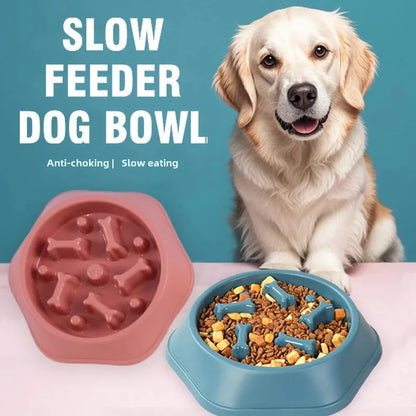 Anti Choking Slow Feeder Dog Bowl – Puzzle Food Dish for Small and Medium Dogs