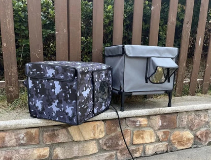 Outdoor Waterproof Cat House Warm Heated Winter Cat House Insulated Outside Foldable Cats Nest Tent Sleeping Extra Large Pet