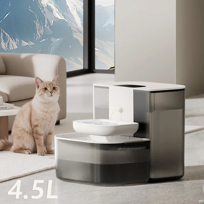 4.5L Smart Automatic Pet Water Dispenser – Remote Control Wireless Fountain with Heating for Cats and Kittens