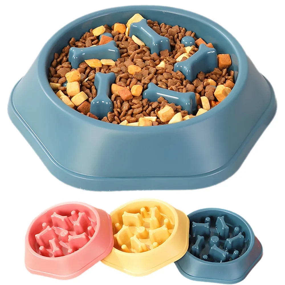 Anti Choking Slow Feeder Dog Bowl – Puzzle Food Dish for Small and Medium Dogs
