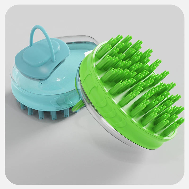 2 in 1 Pet Bath Brush – Soft Silicone Massage Comb for Dog and Cat Grooming