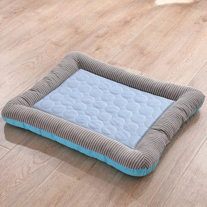 Cooling Pet Mat – Breathable Ice Silk Summer Bed for Dogs, Cats, Puppies and Kittens