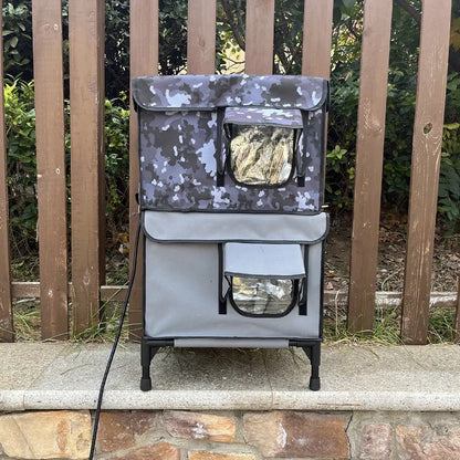 Outdoor Waterproof Cat House Warm Heated Winter Cat House Insulated Outside Foldable Cats Nest Tent Sleeping Extra Large Pet