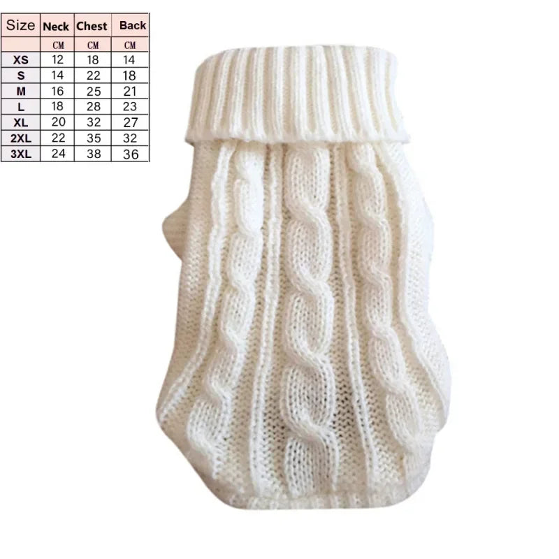 Dog Winter Clothes Knitted Pet Clothes For Small Medium Dogs Chihuahua Puppy Pet Sweater Yorkshire Pure Dog Sweater Ropa Perro