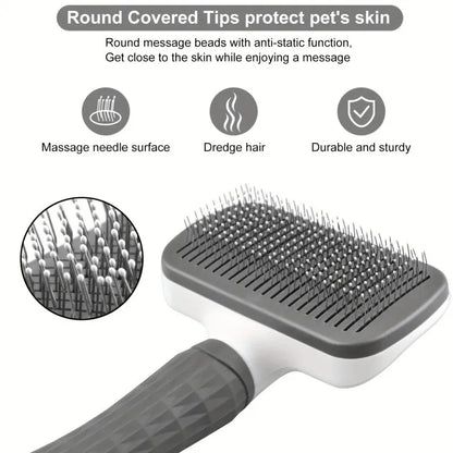 Dog Grooming Brush – Tangle Free Shedding Control Pet Care Tool for Dogs and Cats