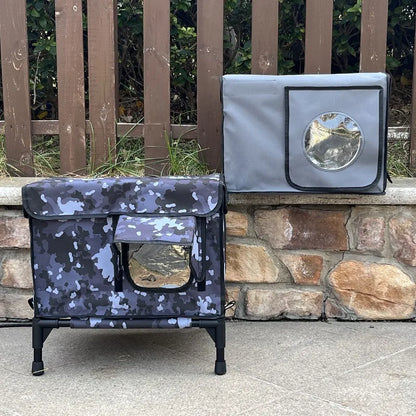 Outdoor Waterproof Cat House Warm Heated Winter Cat House Insulated Outside Foldable Cats Nest Tent Sleeping Extra Large Pet