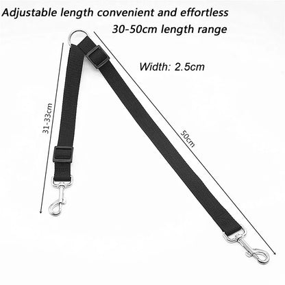 Double Twin Dual Coupler Dog Leash Two in One Strong Nylon V Shape Adjustable Pet Dog Leash Colorful Two Ways 2 Dogs Pet Lead