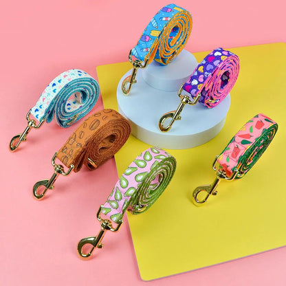 Valentine's Day and New Year Gifts for Dog Lovely Pet Traction Rope Double-Sided Printing Pet Dog And Cat