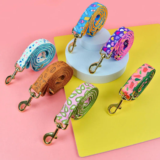 Valentine's Day and New Year Gifts for Dog Lovely Pet Traction Rope Double-Sided Printing Pet Dog And Cat